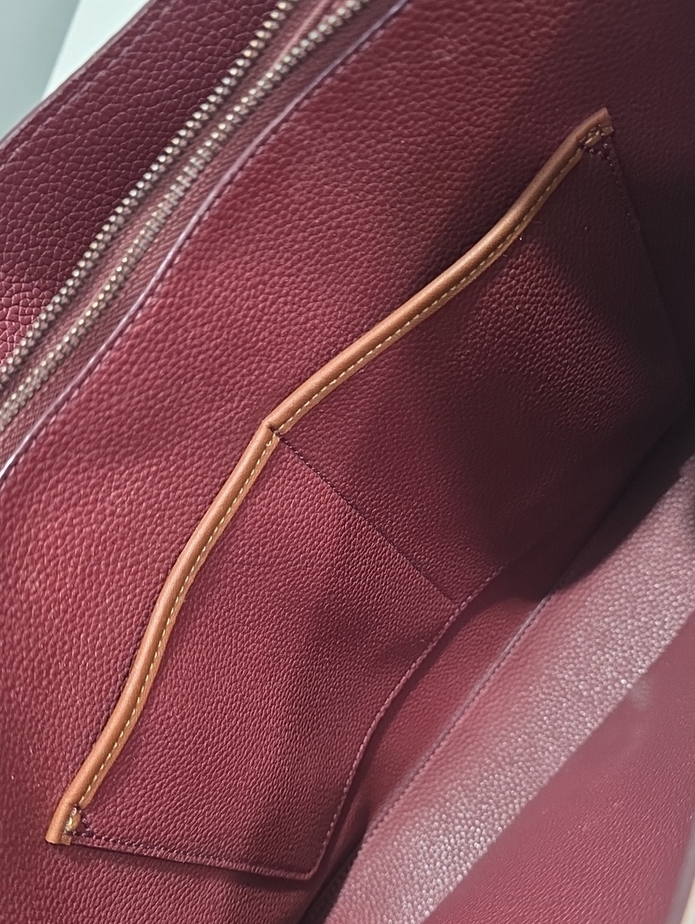 Coach Pebbled Leather Tote in Peach Blush with Dark Interior - Picture 4 of 13